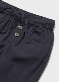 Pantalone Popeline Elastan Marino