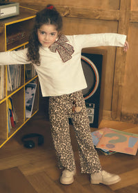 Pantalone Largo Maculato Castagna