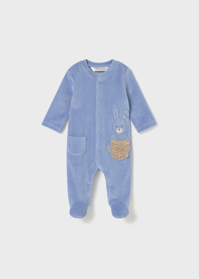 Pagliaccetto ciniglia azzurro
