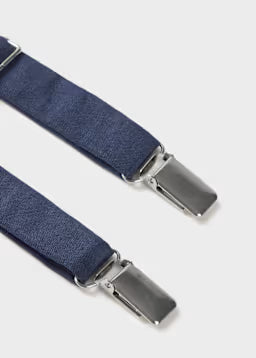 Completo Bretelle E Papillon Blu