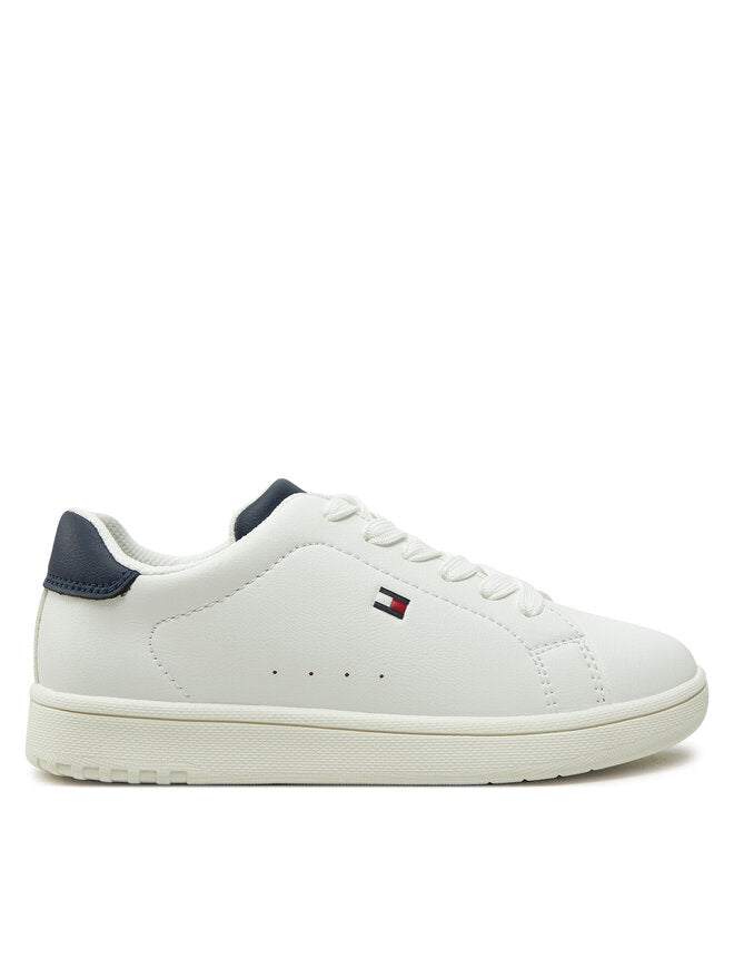 Sneaker Bassa Allacciata Bianco Blu