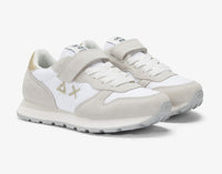 Sneaker Girl Ally Gold Silver Kid Bianco