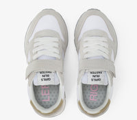 Sneaker Girl Ally Gold Silver Kid Bianco