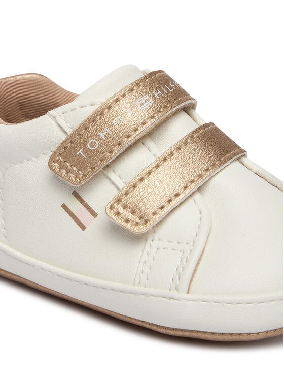 Sneaker Bassa Velcro Off White Nude