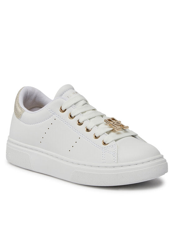 Sneakers Bassa Allacciata Bianco/Plato