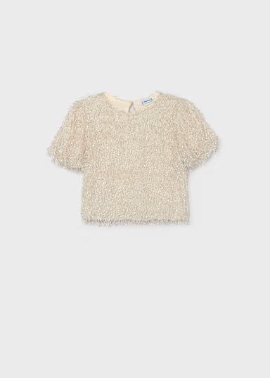 Maglione Manica Corta Bianco