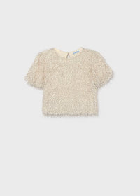 Maglione Manica Corta Bianco