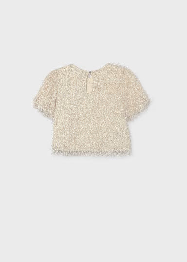 Maglione Manica Corta Bianco