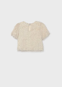 Maglione Manica Corta Bianco