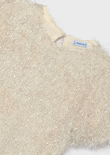 Maglione Manica Corta Bianco