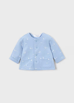 Set 3 Pezzi Cardigan T-Shirt E Pantaloni Azzurro