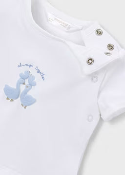 Set 3 Pezzi Cardigan T-Shirt E Pantaloni Azzurro