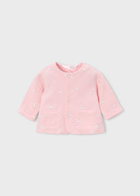 Set 3 Pezzi Cardigan T-Shirt E Pantaloni Rosa