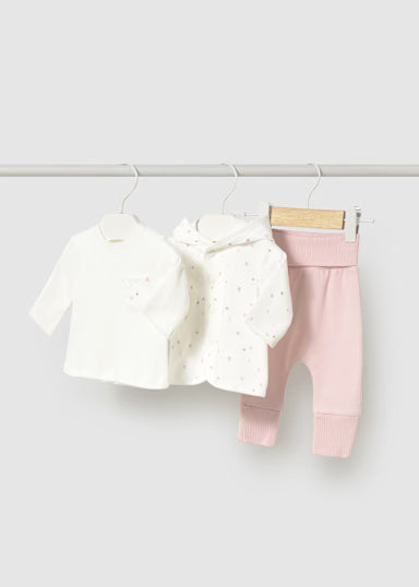 Tuta 3 Pezzi Rosa Baby