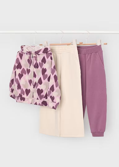 Tuta 2 Pantaloni Cuori Violetta