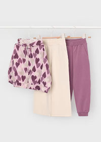 Tuta 2 Pantaloni Cuori Violetta