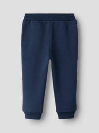 Pantaloni In Felpa Blu Stampa Leoncino