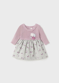 Vestito Combinato Tricot Violet