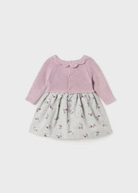 Vestito Combinato Tricot Violet