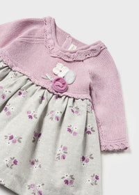 Vestito Combinato Tricot Violet