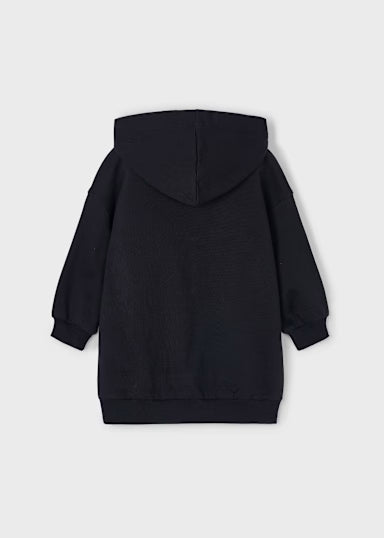 Vestito Felpa Cappuccio Nero