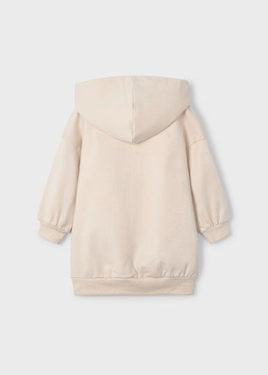 Vestito Felpa Cappuccio Sabbia