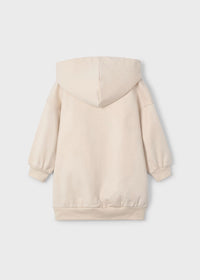 Vestito Felpa Cappuccio Sabbia