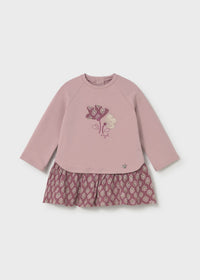 Vestito Felpa Combinata Quarzo