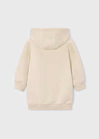 Vestito Felpa Cappuccio Panna