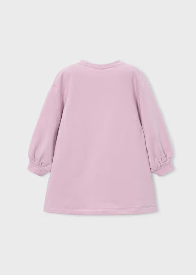 Vestito Felpa Cuore Rosa