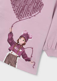Vestito Felpa Cuore Rosa
