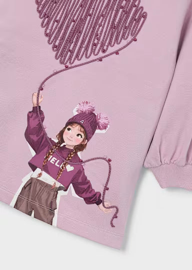 Vestito Felpa Cuore Rosa