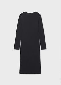 Vestito Midi Costine Nero