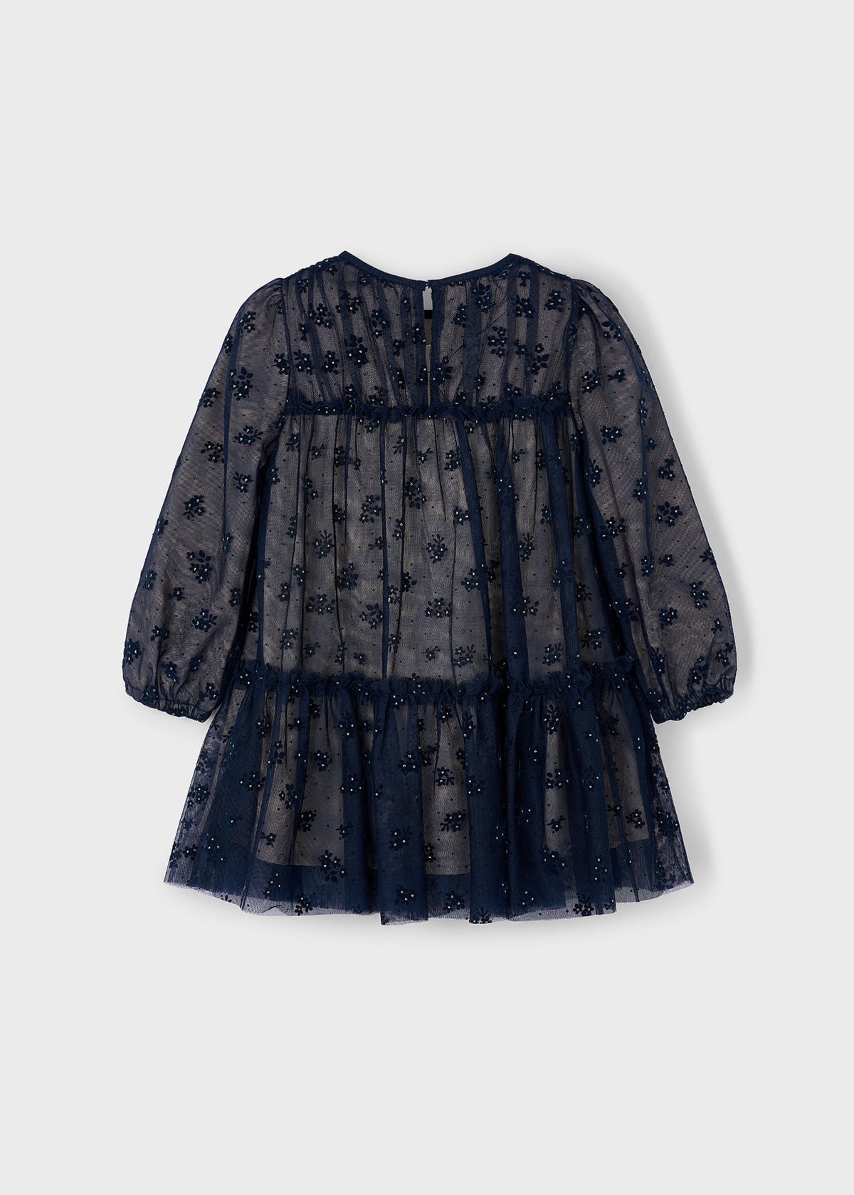 Vestito Tulle Fantasia Marino