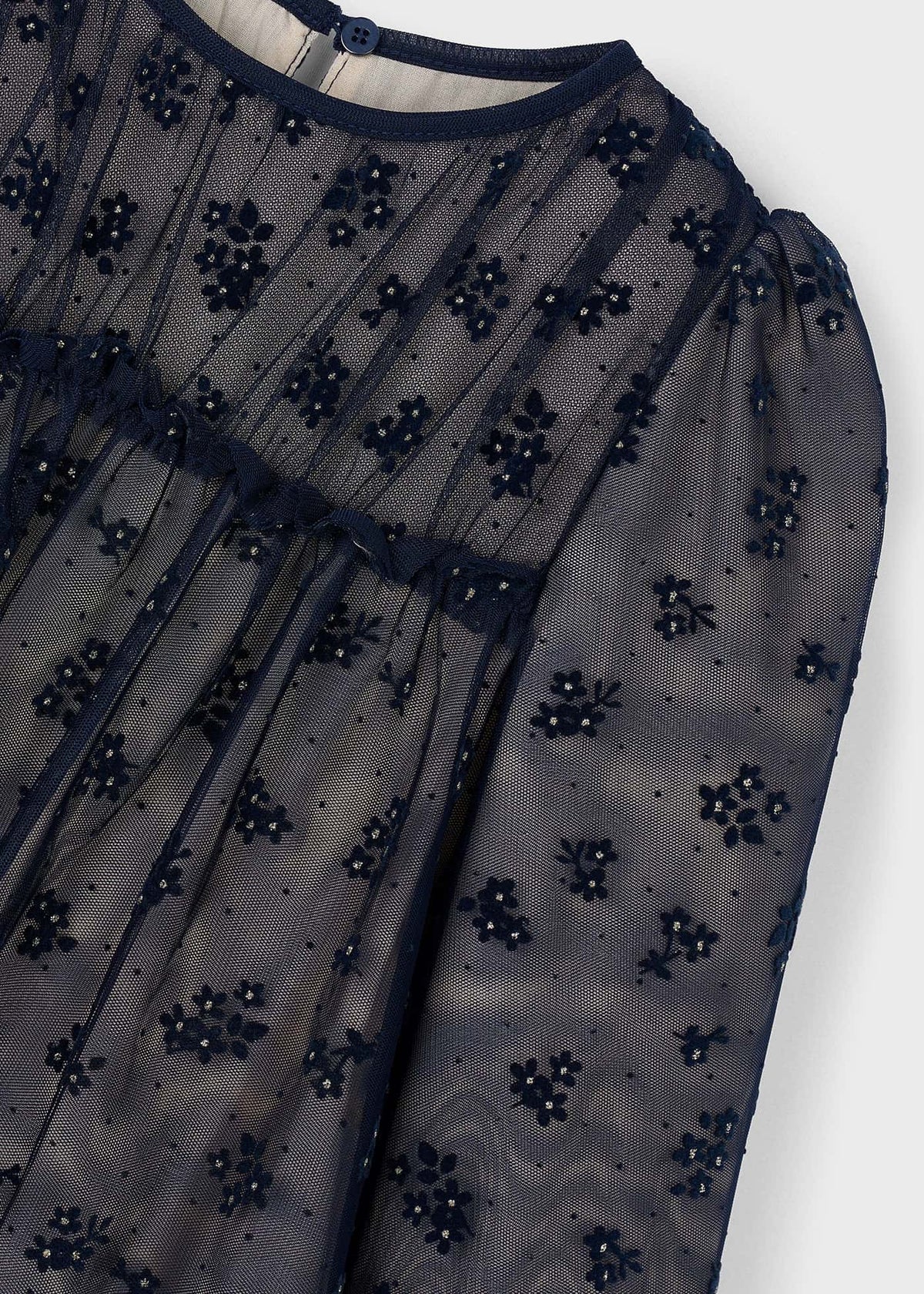Vestito Tulle Fantasia Marino