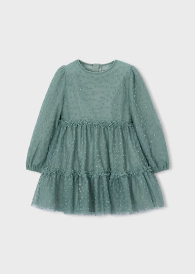 Vestito Tulle Fantasia Verde