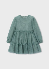 Vestito Tulle Fantasia Verde