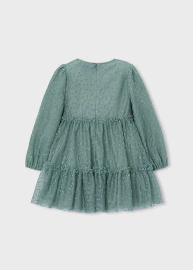 Vestito Tulle Fantasia Verde