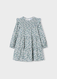 Vestito Velluto Stampato Salvia