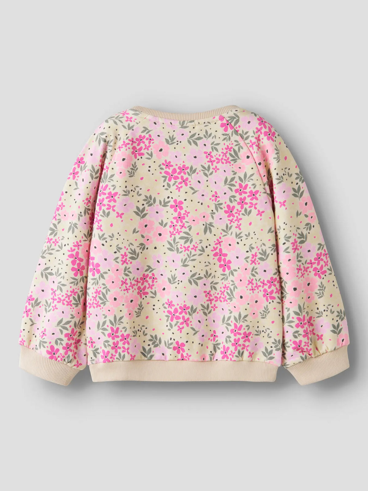 Felpa Bambina Beige Blooming Pink