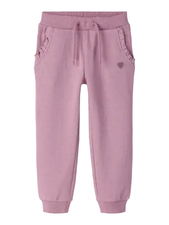 Pantaloni In Felpa Da Bambina Rosa Antico