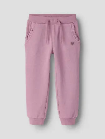 Pantaloni In Felpa Da Bambina Rosa Antico