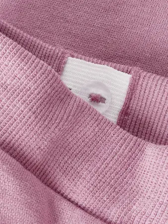 Pantaloni In Felpa Da Bambina Rosa Antico