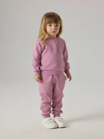 Pantaloni In Felpa Da Bambina Rosa Antico