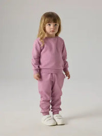 Pantaloni In Felpa Da Bambina Rosa Antico