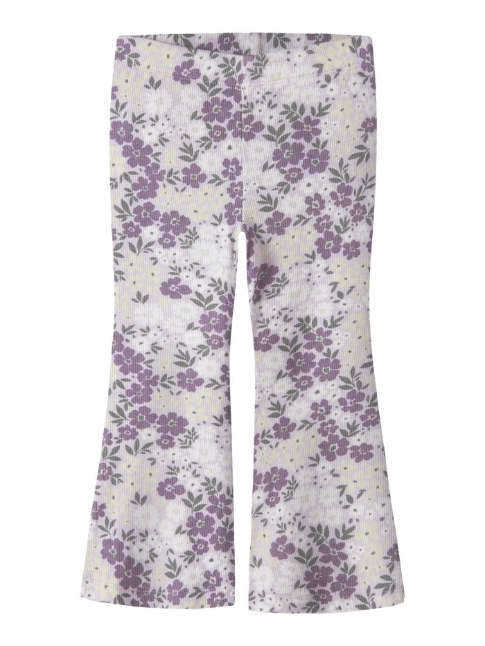 Pantaloni Flare Bambina Lilla Floral Breeze