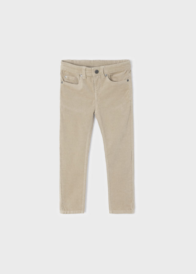 Pantalone velluto Slim Fit Beige