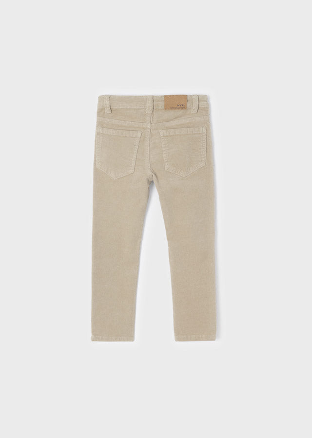 Pantalone velluto Slim Fit Beige