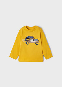 Maglietta Manica Lunga Play Car Giallo