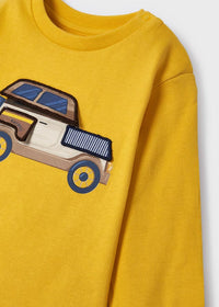 Maglietta Manica Lunga Play Car Giallo